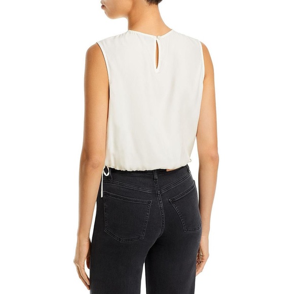 (B10) ATM Womens Silk Crop Tank Top, Color: Chalk, NWT, Size Small - Picture 3 of 12